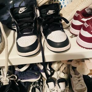 Jordan Kids Black and White Sneakers